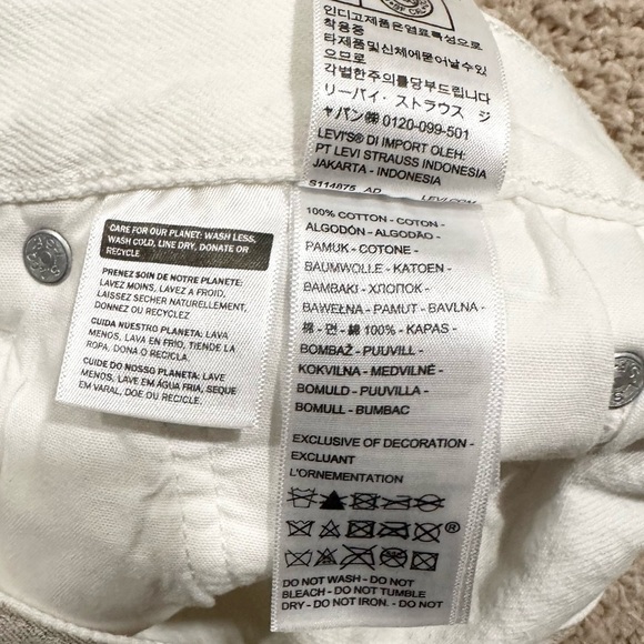 Levi’s Women Jeans Size 29 Coated 501 90s Premium Jeans in White Y2K NWOT - Picture 14 of 14